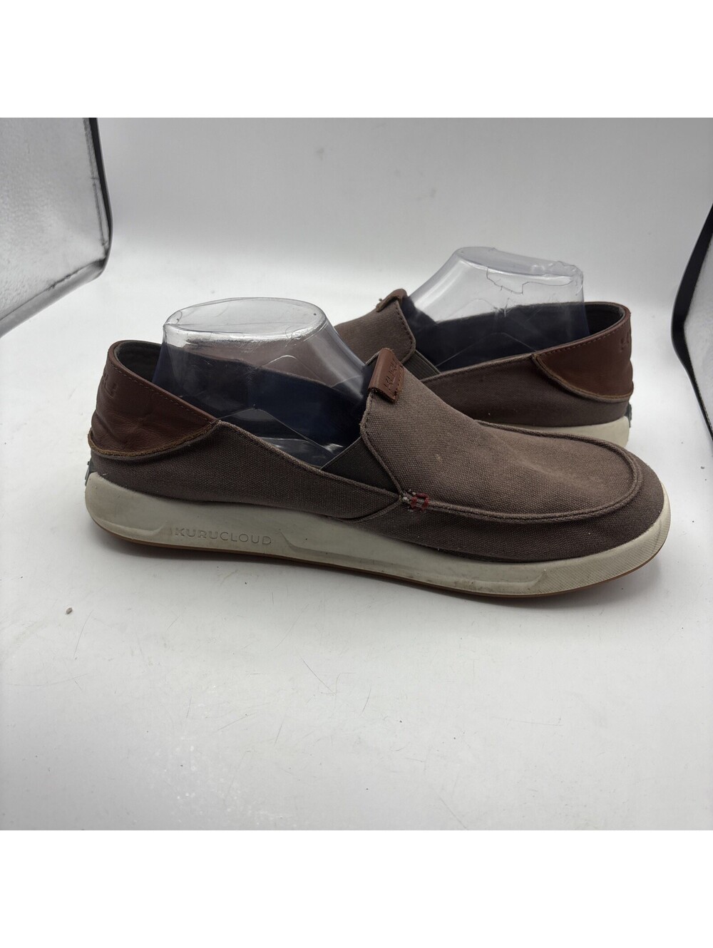 Kuru Pace Slip On Casual Shoe Mens 9.5 Orthotic Comfort Dark Ash Rich Walnut - Picture 6 of 10